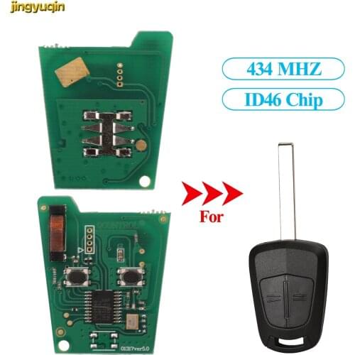 Jingyuqin Remote Car Key Circuit Board 434MHZ ID46 PCF7941 Chip For Vauxhall Opel Astra H Corsa D Agila Meriva Insignia A