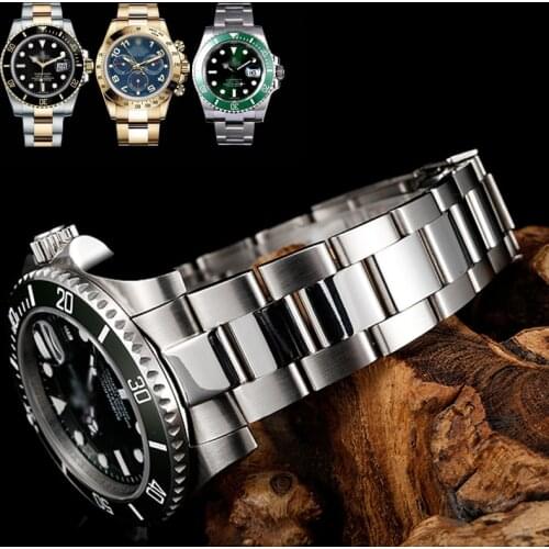 Hight Quality Watchbands For Rolex SUBMARINER DAYTONA Watch Accessories Stainless Steel Watch Band Strap Watch Bracelet Chain