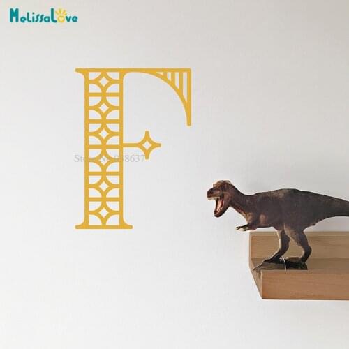 26 Letters Optional Intricate Initial Design Child Baby Room Decal Nursery Room Decoration Removable Vinyl Wall Stickers BA411