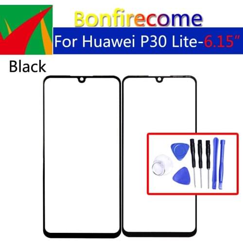 6.15"For Huawei P30 Lite Touch Screen Front Outer Glass Lens For Nova 4E LCD Glass Replacement