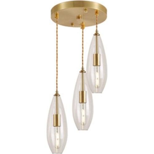 Modern single-light dining room bedroom living room pendant light clear glass pendant lamp kitchen island bar hanglamp