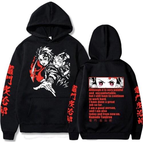 Demon Slayer Anime Hoodie Pullovers Tops Long Sleeve Casual Fashion Cloth