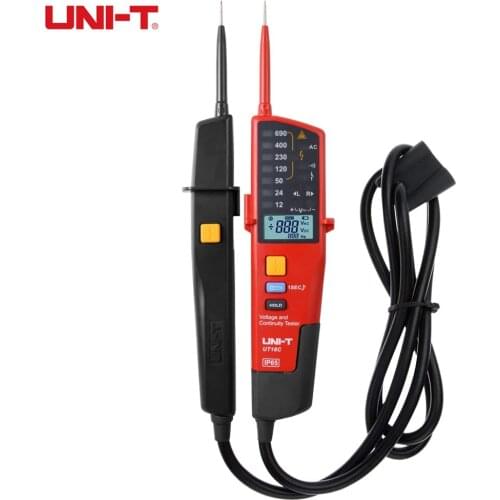 UNI-T UT18C Voltage And Continuity Tester-Digital LCD Meter Tester, Automatic Range Voltage Detection With LED Indicator