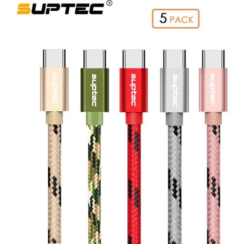 SUPTEC USB Type C Cable For Samsung S10 S9 S8 A50 Xiaomi Redmi Note 7 Fast Charging USB-C Charger Mobile Phone USBC Type-C Cable