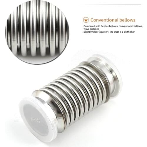 Stainless Steel KF40 200mm Vacuum flexible Bellows Pipe/ stretch bellow