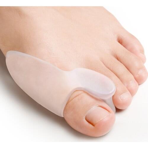 2pcs Hallux Valgus Silicone Gel Big Toe Separator Spreader Overlapping Foot Pain Relief Corrector Thumb Cushion Concealer C1125