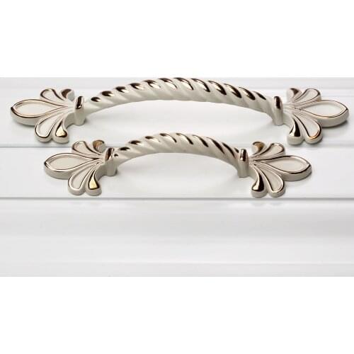 1Pc 64mm/96mm Fashion Chrome Flower Pattern Bedroom Kitchen Drawer Door Cabinet Cupboard Pulls Handle Knobs Furniture Hardware