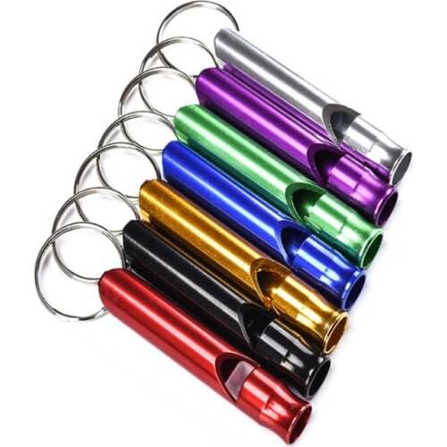1Pcs Color Dog Training Whistle Simple Aluminum Alloy Whistle Pet Anti-lost Training Device