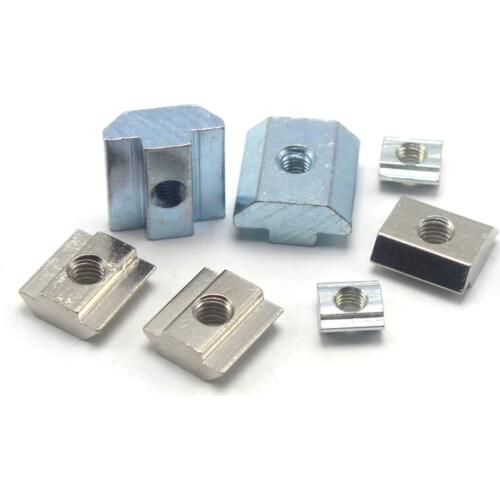 20PCS M4 M5 M6 M8 T Sliding Nut Block For 4545 Aluminum Profile Zinc Plated Carbon Steel Aluminum Accessories