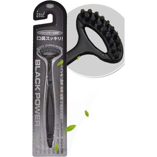 Bamboo Charcoal Tongue Scraper Carbon Bamboo Tongue Cleaner Scraper Brush Cleaning Tongue For Adults Kids Oral Hygiene Japan