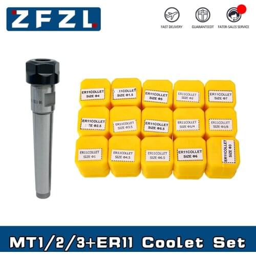 1pcs Morse taper MTA1 MTA2 MTA3 MTB1 MTB2 MTB3 ER11 7pcs 13pcs 15pcs Spring collet set CNC machining center electric spindle