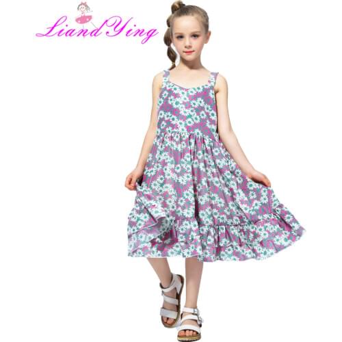 Baby Girls Dress Summer 2019 Fashion Children Clothing Kids Flower Dress Chiffon Princess Costume Vestidos 6 8 10 12 Years Old