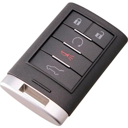 For Cadillac 10-15 SRX 13-14 ATS XTS 5 Button Dedicated Replacement Remote Key Fob Keyless Entry Key Cover 315Mhz Mayitr