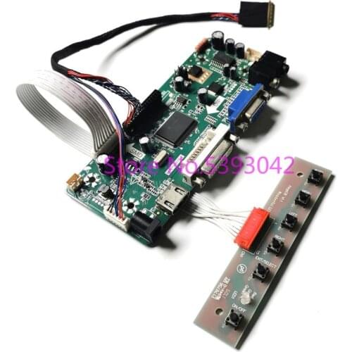 For LTN156AT05-J01/J08/S01/U09/W01/Y02 VGA+DVI 40-Pin 1366*768 LCD screen LVDS WLED M.NT68676 monitor controller card kit