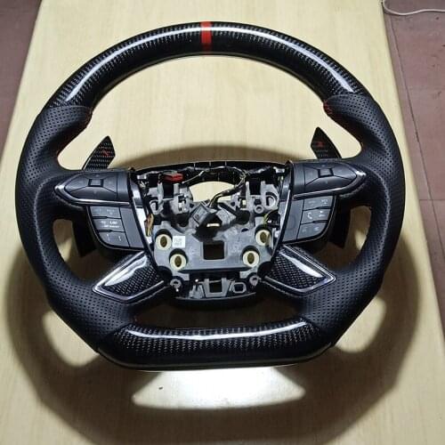 For Ford Taurus 2015-2019 Cuatomized Carbon Fiber Sports Steering Wheel Alcantara Leather compatible