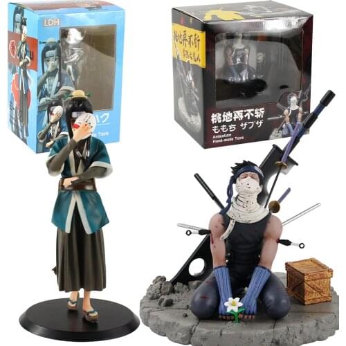 22CM Japanese Anime Figures Momochi Zabuza Haku Seven Swordsmen With Executioners Blade Sword Action Figure Model Toys Figure