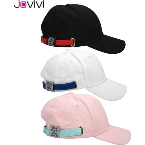 Jovivi 1pc Unisex Fashion Candy Color Baseball Cap Snapback Hip-Hop Hat Adjustable Golf Hat Black / White / Pink Color Optional