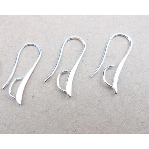 HOT 10X DIY Making 925 Sterling Silver Jewelry Findings Hook Earring Pinch Bail Ear Wires For Crystal Stones Beads