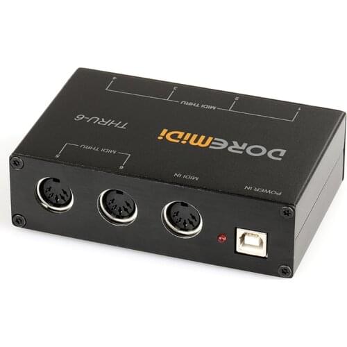 MIDI THRU-6 Box MIDI Interface 1 input 6 output standard MIDI five-pin Interface for Guitar Pedal Loop Station Musical