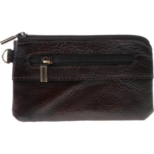 Fashion Women Men Leather Coin Purse Card Wallet Clutch Zipper Small Change Bag 20CA