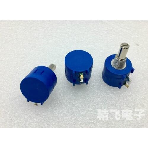 Original new precision multi turn potentiometer 10 turns 2K resistance 3590S-2-202 shaft length 20mm no text printed (SWITCH)