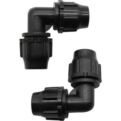 90 Degrees Bend Connector for Garden Irrigation 8/11mm Hose Agriculture Watering Automatic Lock Nut Water Pipe Connector 100 Pcs