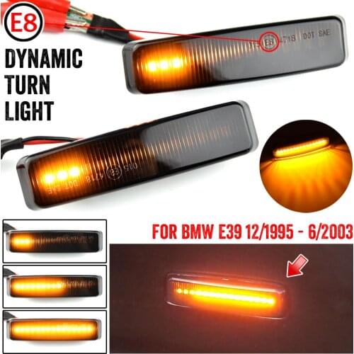 Led Dynamic Turn Signal Light Side Marker Fender Sequential Lamp Blinker Indicator Trim Cover For BMW 5 Series E39 1995-2003 M5