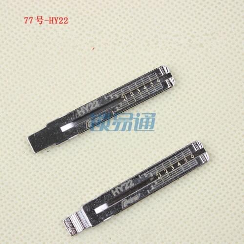 NO.77 HY22 Engraved Line Key For Hyundai ix35 VERNA MDAvante kia Sportage K5 2 in 1scale shearing teeth blank car key locksmith