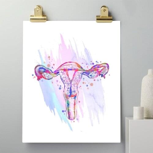 Woman Reproductive System Uterus Medical Wall Art Canvas Painting Womb Art Pregnancy Poster Prints Doctors Office Decor