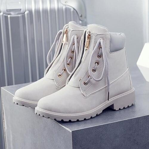 2021 New Arrival Winter Boots Women Round Toe Pu Shoes Warm Snow winter Boots Fashion Platform Ankle Boots For women