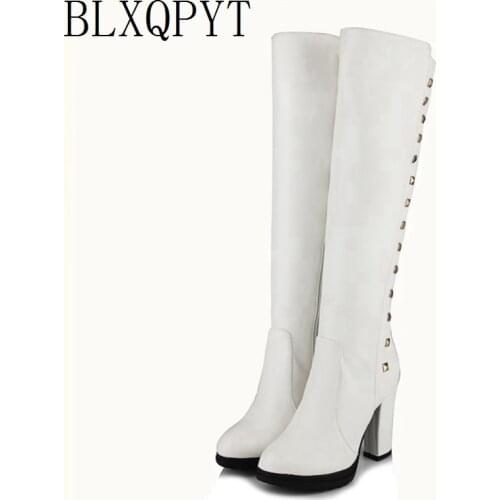 BLXQPYT Botas Winter Warm Autumn Women boots Big Size 33-43 brand Design Knee high Boots high heels 10cm Wholesale retail A-5