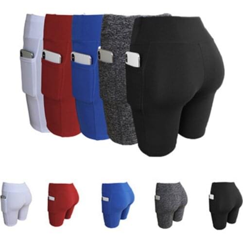 Womens shorts High Waist Workout Yoga Shorts With Pockets Fitness Sportswear Scrunch Butt Yoga Running Shorts Gym Leggings