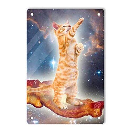 Vintage Cat-Galaxy Animal Tin Sign, Retro Lightweight Aluminum Wall Plaque Signs Decor Funny Gifts for Garage Home,Bathroom