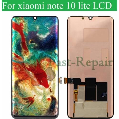 LCD Display Original For Xiaomi Mi Note 10 Lite LCD For Xiaomi Mi note 10 LCD Display M1910F4G lcd display Digitizer Assembly