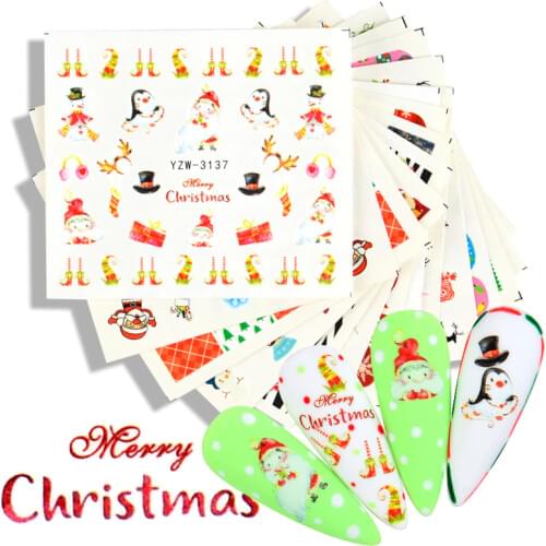 1 Sheet 2021 Spring New Arrivals Nail Sticker 3D Water Transfer Decal Flower Leaf New Year Gift Nail Decorations Tip Manicure