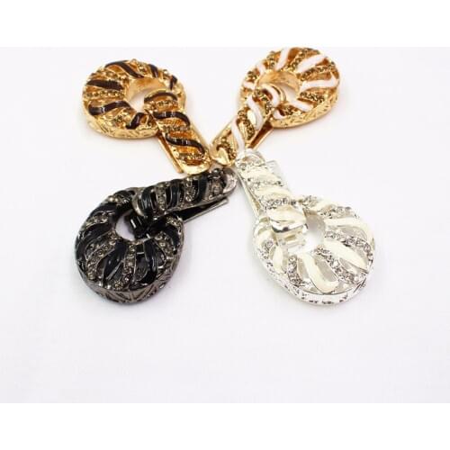 1pcs/Lot,Duckbill buckle diamond inlaid gold Flowers Metal buttons Jewelry garment accessories DIY materials 165197F1