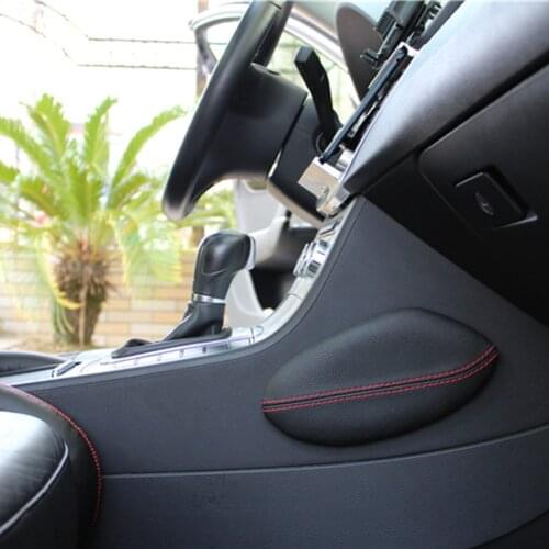 1 Pcs Universal Car Seat Cushion Leg Support Pillow Knee Pad Calf Pad Leather Strong Glue Stick Comfort Rest Driving Leg Support
