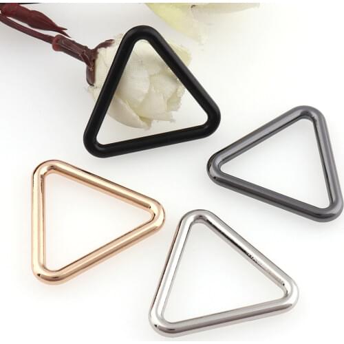 12pcs 25mm Alloy Triangles Ring Dee D Belt Buckle Gun black Silver Gold For Outdoor Backpack Garment Strap Leather Shoes Parts