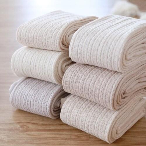 2021 Thick Winter Tights for Women Cotton Fleece Inner Warm Pantyhose Knitted Twist Black White Grey Cream Stockings Full Foot