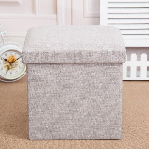 Home Multi functional solid Rectangular Children sundries Cotton receive Foldable Storage Bags Stool