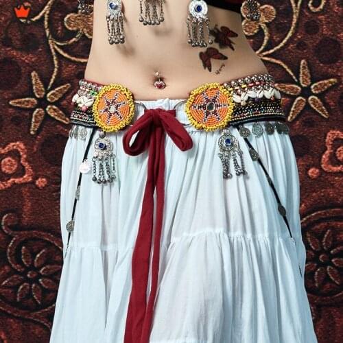 Tribal Waist Belt Belly Chain Gypsy Dance Coins Hip Scarf Tribal Belts belly dancer belts belly dancing hip belt