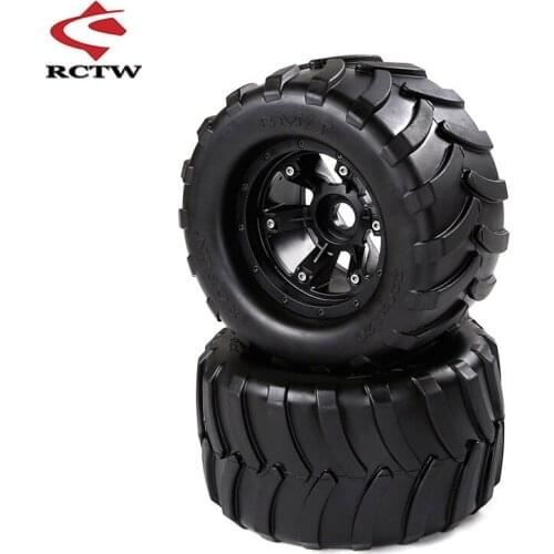 All Terrain Wheels & Tires 220*120mm 2pc for 1/5 ROVAN ROFUN BM5 FG MONSTER Truck Rc Car Parts