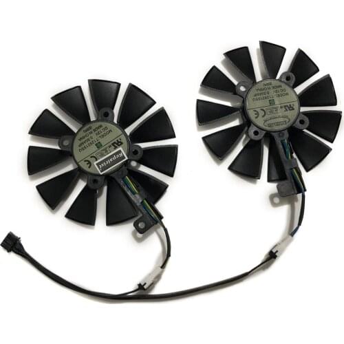 2pcs/set T129215SU GTX 1060/1070 DUAL GPU Video Cooler Fan For GeForce ASUS EX-GTX1060 EX-GTX1070 Graphics Card Cooling