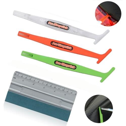 EHDIS 4PCS Car Tools Kit Vinyl Wrap Film Magnet Tuck Stick Squeegee Scale Suede Scraper Carbon Fiber Sticker Window Tinting Tool