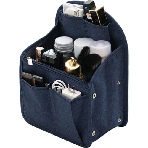 New Fashion Women Cosmetic Bag Organizer For Travel Insert Bags Fit Inner Storage Bag Finishing Handbag Organizer