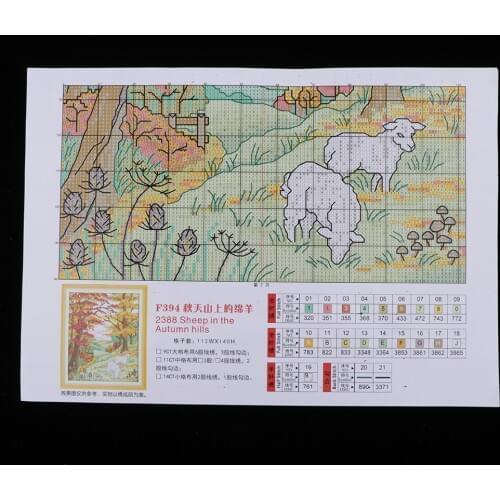 Beginners DIY Autumn Cross Stitch Kit Needlework Home Room Hotel Decor 14CT