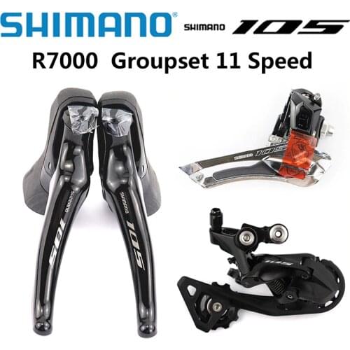 SHIMANO 105 R7000 Groupset Kit 2x11 Speed R7000 Derailleurs Road Bicycle ST+FD+RD Dual-Control Lever Front Rear Derailleur SS GS