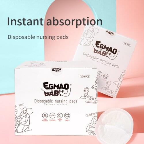 100 pcs Breast Pads Anti-overflow Disposable Nursing pad Breastfeeding Breathable Absorbency Mom Prenatal Postnatal Supplie