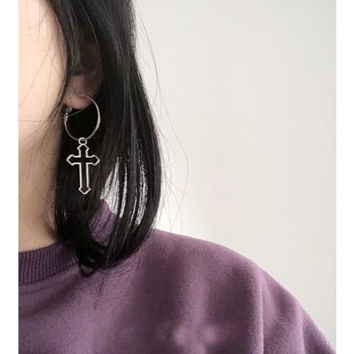 Simple Cross Pendant Earrings Quality Drop Earrings For Girls Women Gift Lovely Unusual 2021 Trend Jewelry