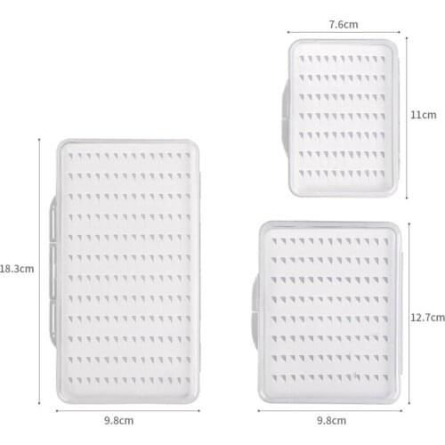 Transparent Fly Fishing Tackle Box 77/104/168 Grids Portable Flying Fishhook Cases